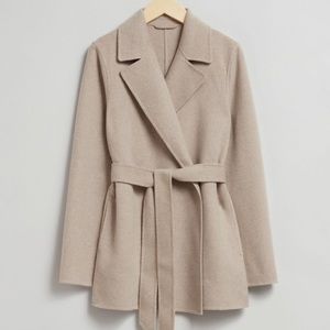 Unbranded wool belted coat